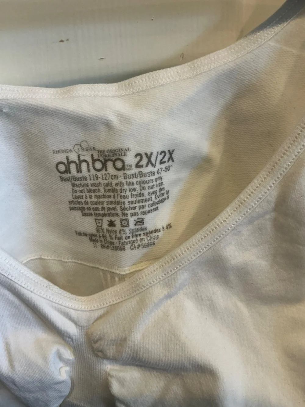 Ahh bra pullover style in plus size 2x!